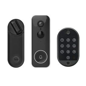 Yale Linus L2 Smart Lock & Smart Video Doorbell Starter-Set Pro - Schwarz