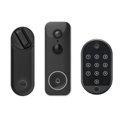 Yale Linus L2 Smart Lock & Smart Video Doorbell Starter-Set Pro - Schwarz