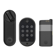 Schwarzes Linus® L2, Fingerabdruck-Keypad und Akkupack